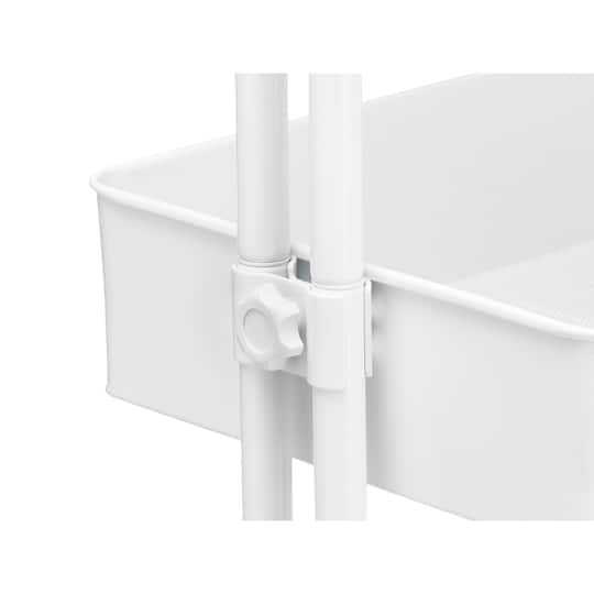 White Lexington 4-Tier Rolling Cart by Simply Tidy™